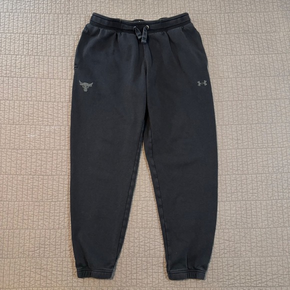 Under Armour Other - Under Armour Project Rock Sweatpants Men's Large Black Joggers Loose Workout Gym